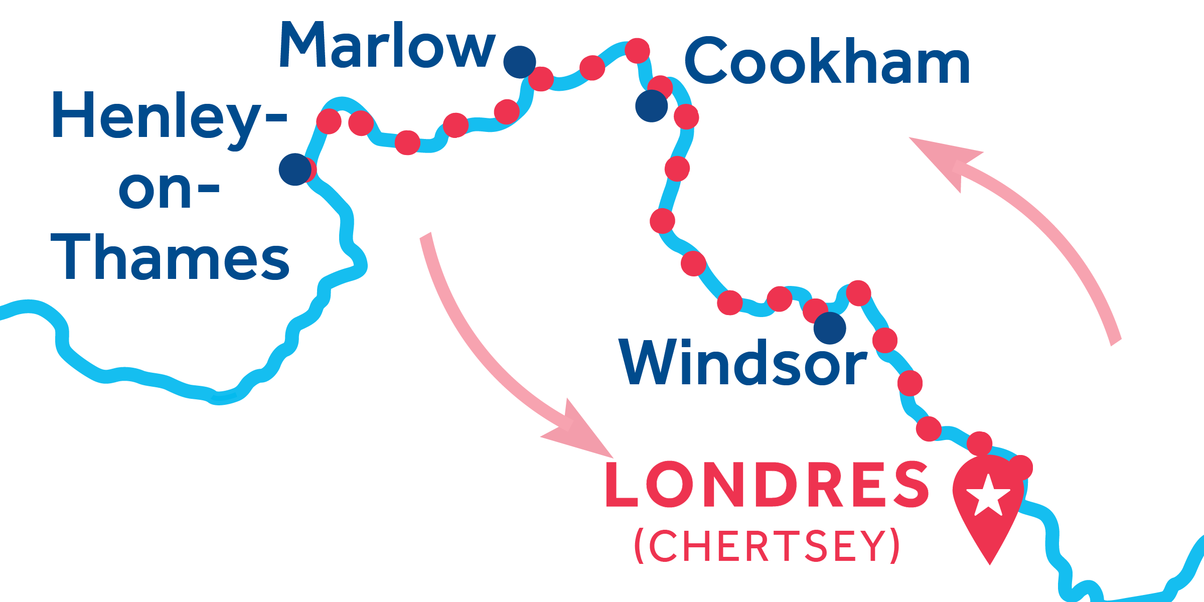 Chertsey IDA Y VUELTA vía Henley-upon-Thames