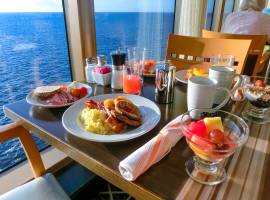 Buffet in the dining room aboard the cruise ship