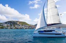 Moorings 5000 underway in St. Martin