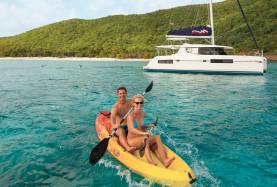 Couple kayaking