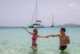 Couple dancing in the water