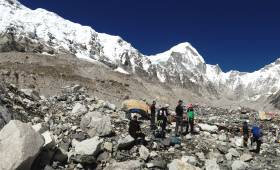 Everest Base Camp in spring