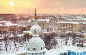 St Petersburg in the snow