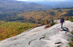 Man hiking alone