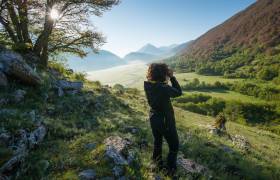 Searching for wildlife, Apennines