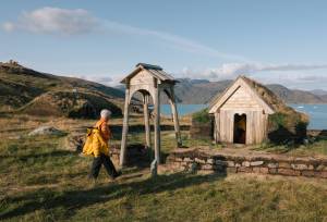 Guests and viking chirch Brattahild