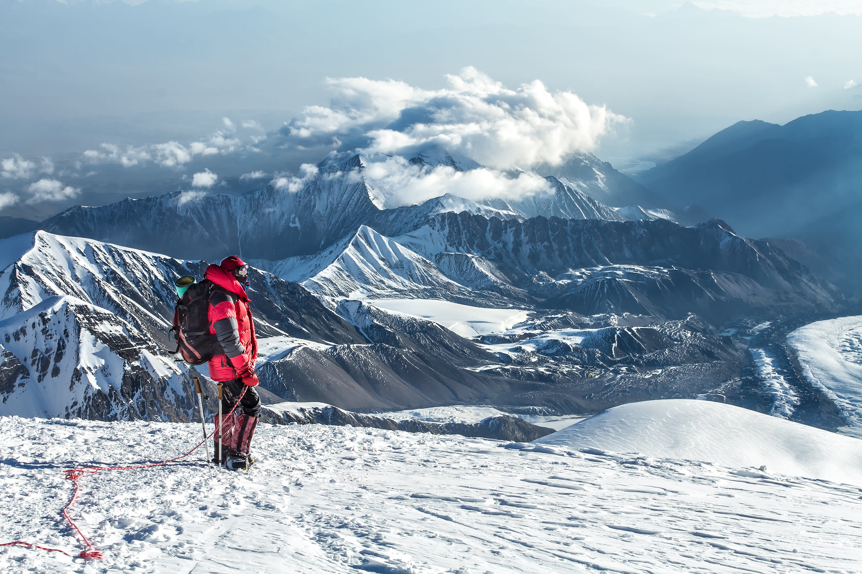 Climbing Lenin peak, Kyrgyzstan.