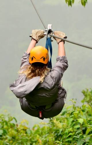 Zip lining in Costa Rica