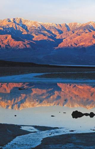Badwater Springs at sunrise Death Valley National Park