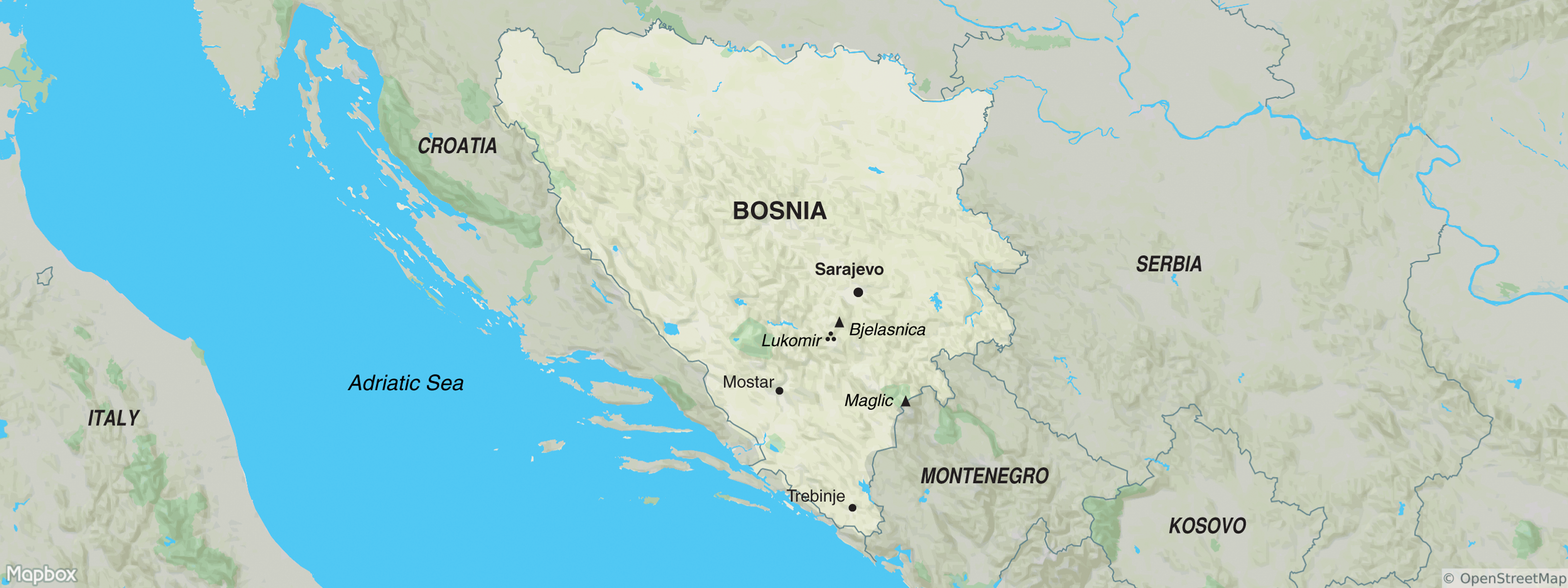 Bosnia & Herzegovina map