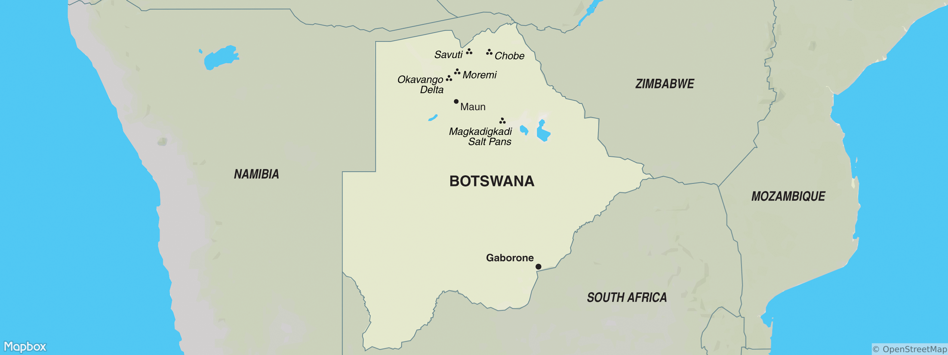 Botswana map