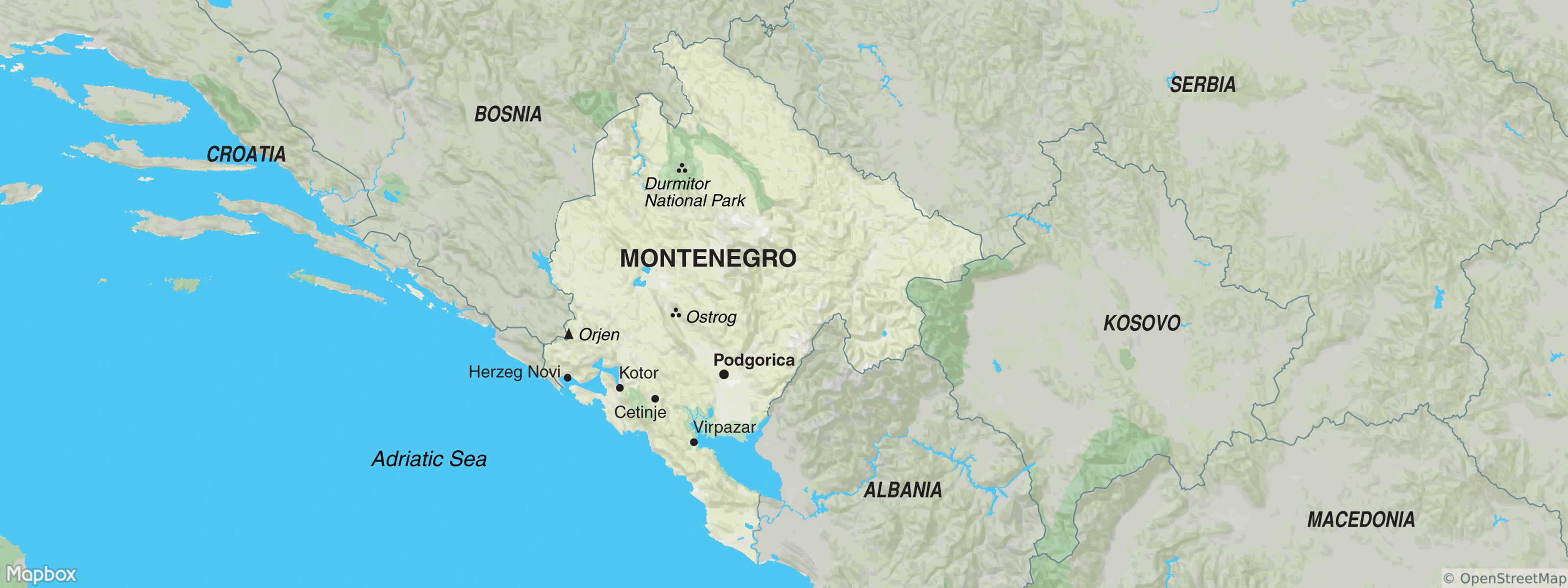 Montenegro Map