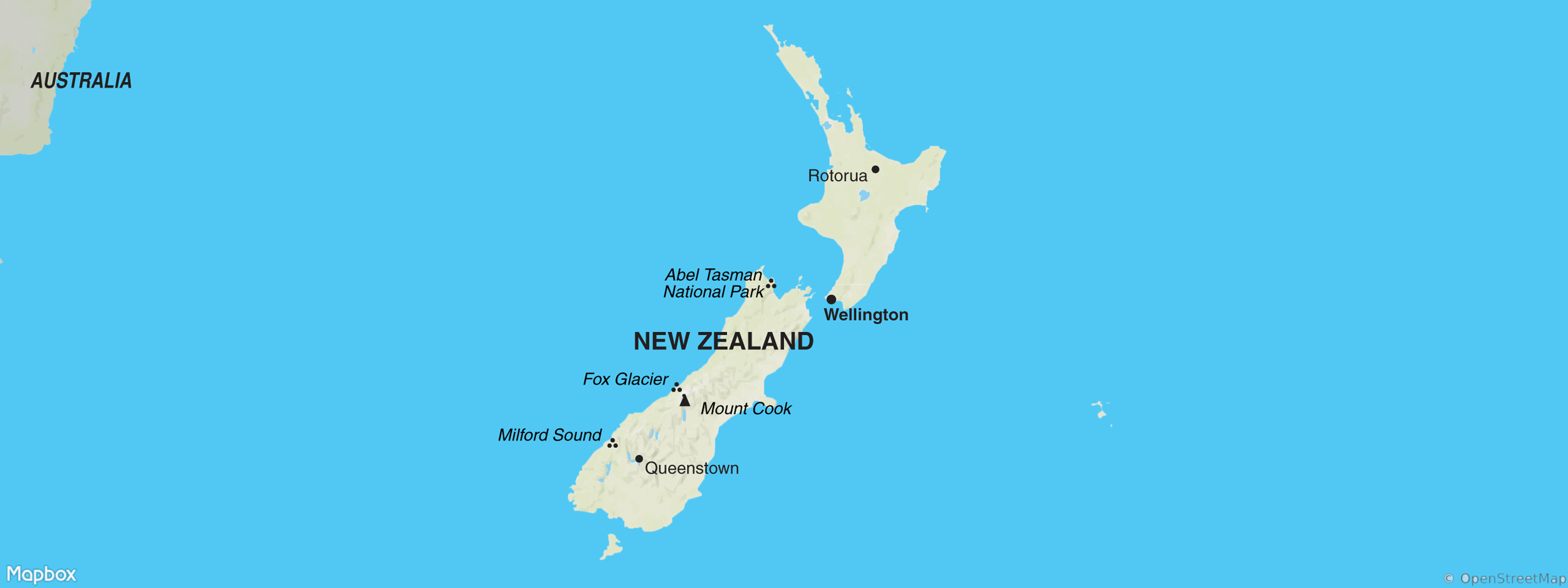 New Zealand map