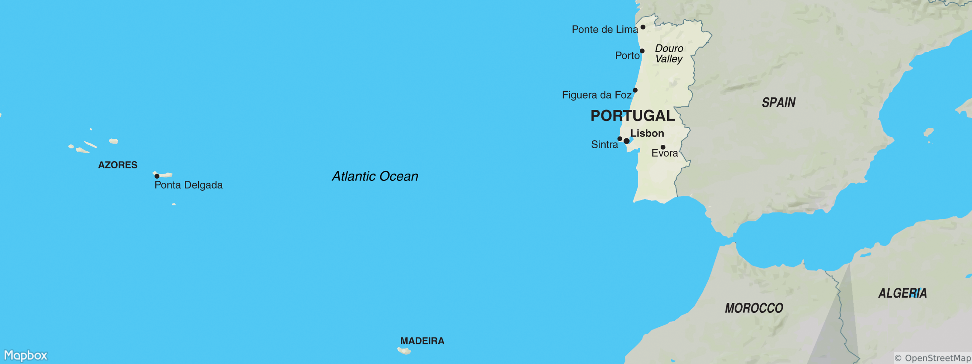 Portugal, with Azores and Madeira map