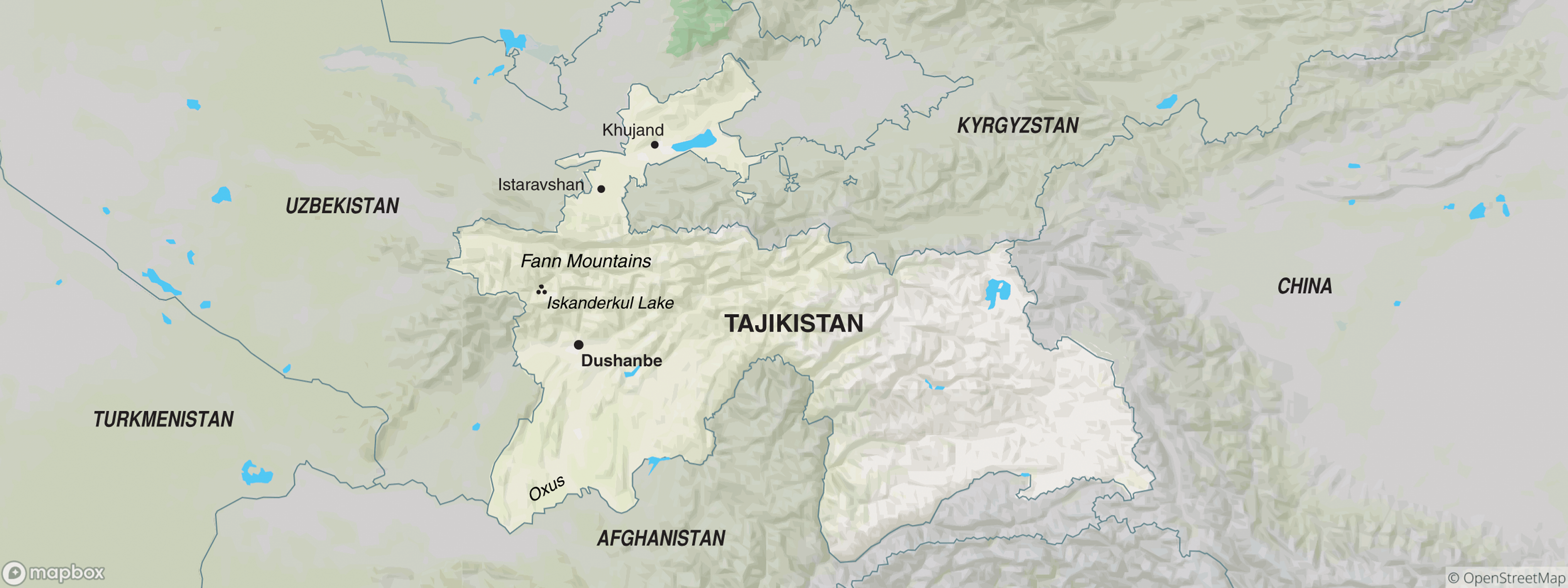 Tajikistan map