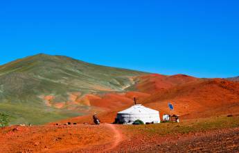 Mongolian ger in the mountains