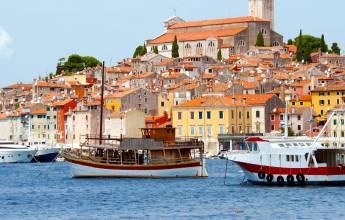 Sea port in city of Rovinj, Croatia