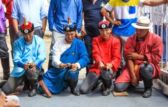 Ankle bone flicking, Naadam Festival