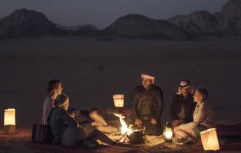 Eating outside in Wadi Rum
