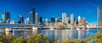 panoramaudsigt over Brisbane, i Queensland, Australien