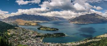 panoramaudsigt over Queenstown, New Zealand