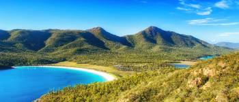 Luftfoto af Wineglass bay, Tasmanien, Australien