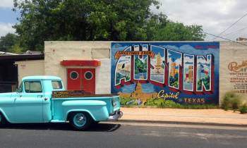 Greetings from Austin mural
