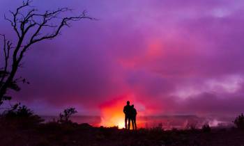 Overlooking the Halemaunau Crater