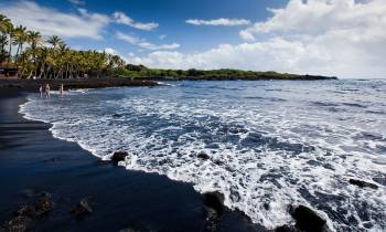 Punaluu black sand beach