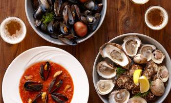 a plate of food on a table