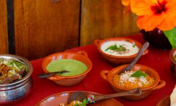 a bowl of food on a table