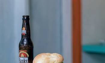 a bottle of beer on a table