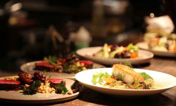 a plate of food on a table