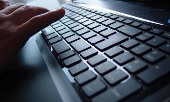 a close up of a computer keyboard