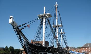 USS Constitution in Boston harbour
