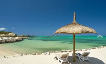 a group of lawn chairs sitting on top of a sandy beach