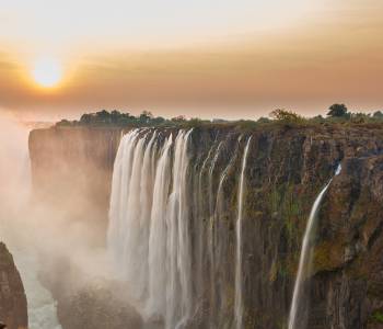 Enchanting Travels-Victoria Falls sunset, View from Zambia