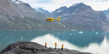 Heli-hiking in Greenland