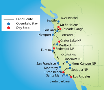 Ultimate Pacific Northwest & California Tour