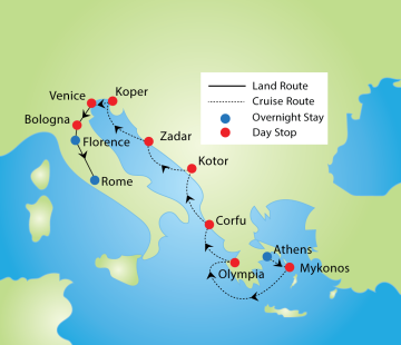 Greece, Italy, and the Adriatic Cruise Tour
