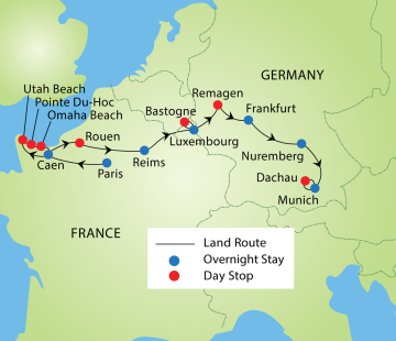 Historic WWII sites of France and Germany