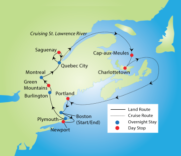New England & Canadian Maritimes Cruise and Tour