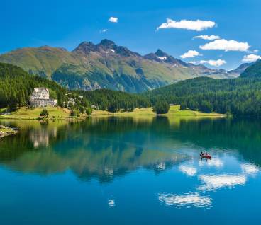 St.Moritz lake, Switzerland