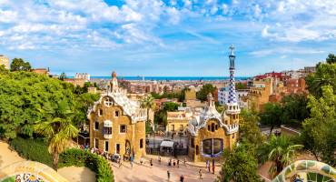 Park,Guell,By,Architect,Gaudi,In,A,Summer,Day,In