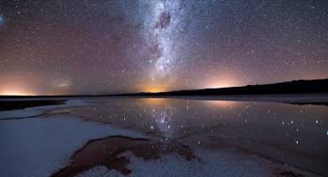 The milky way seen in the night sky in the Atacama desert in the month of July, the best time to visit South America