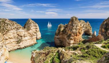 Bay near Lagos town, Algarve region, Portugal