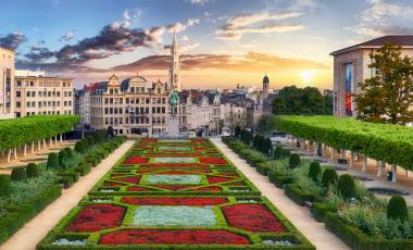 Brussels at sunset, Belgium