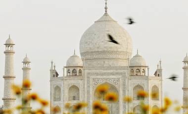 Experience the beauty of India's pride and joy - the Taj Mahal at sunset.