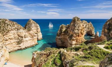 Bay near Lagos town, Algarve region, Portugal