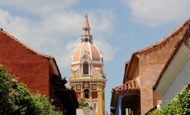 Colombia Tours Enchanting Travels pretty church in Cartagena